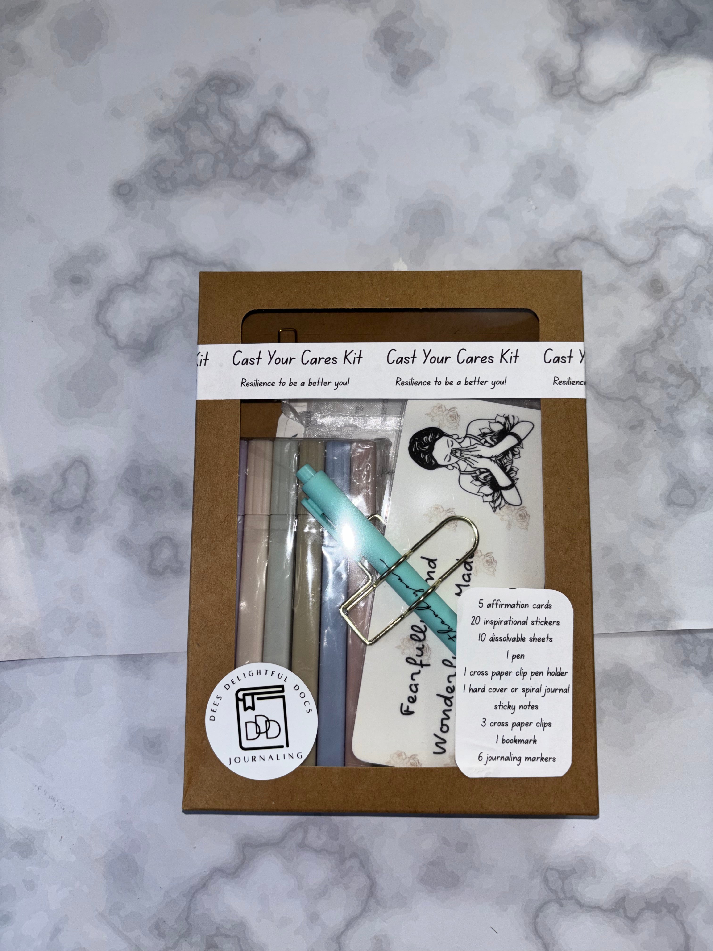 Now Availabal Cast Your Cares Hard Cover Journaling Kit