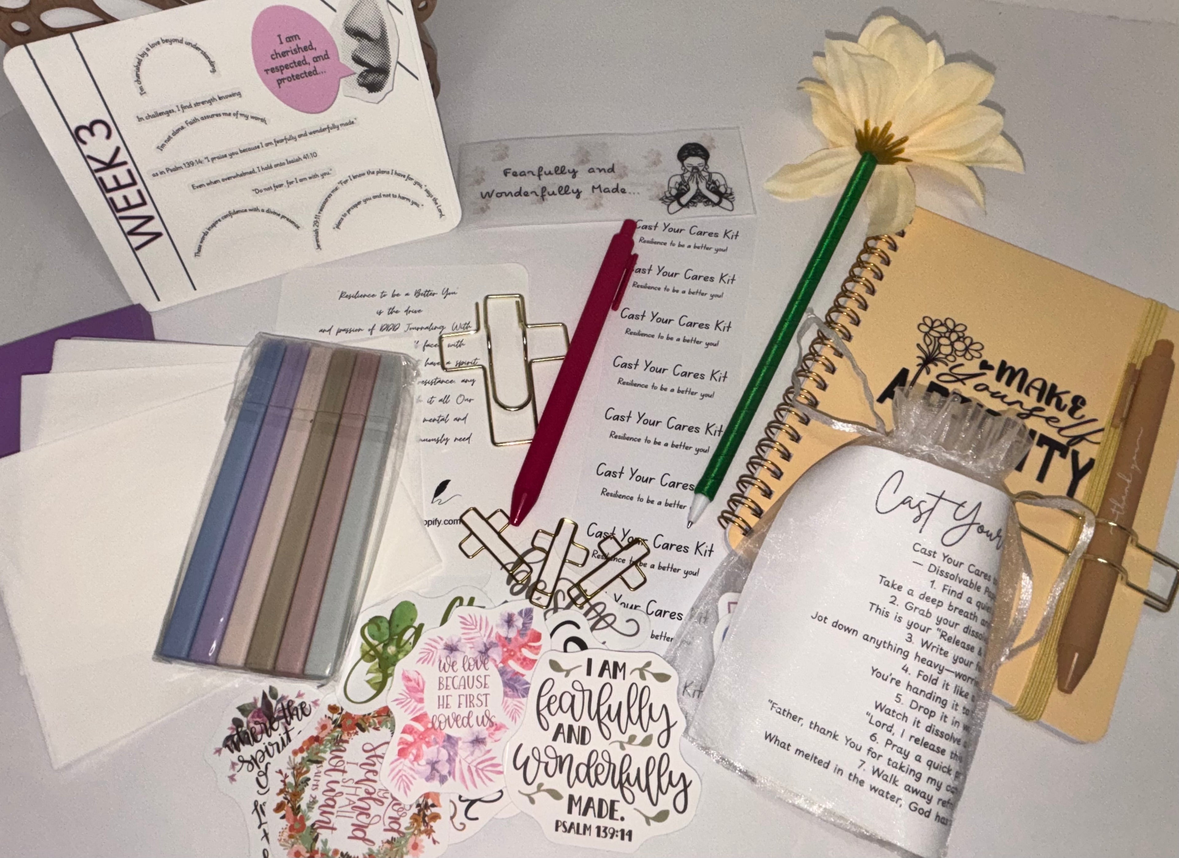 Now Available! Cast Your Cares Journaling Kit Mini Size
