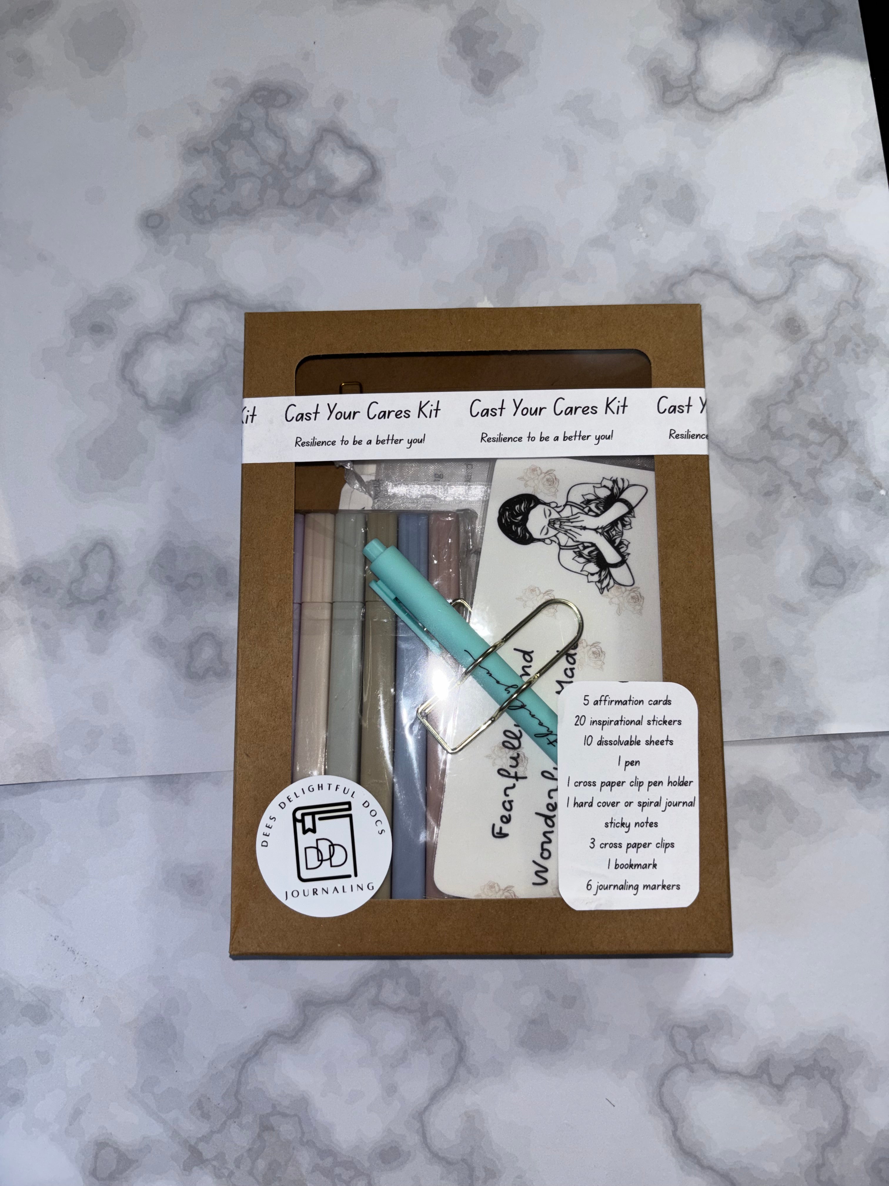 Now Availabal Cast Your Cares Hard Cover Journaling Kit