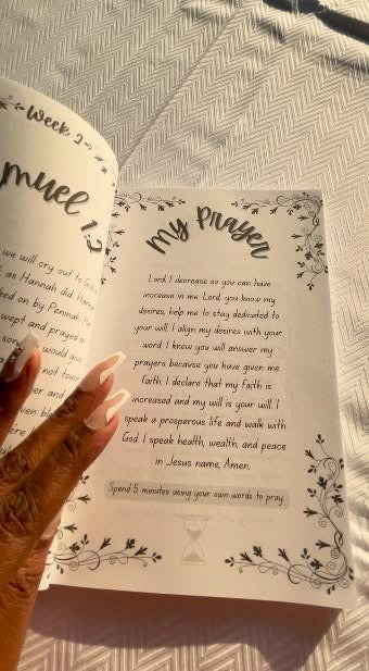 10 Weeks Womans Prayer Journal planner